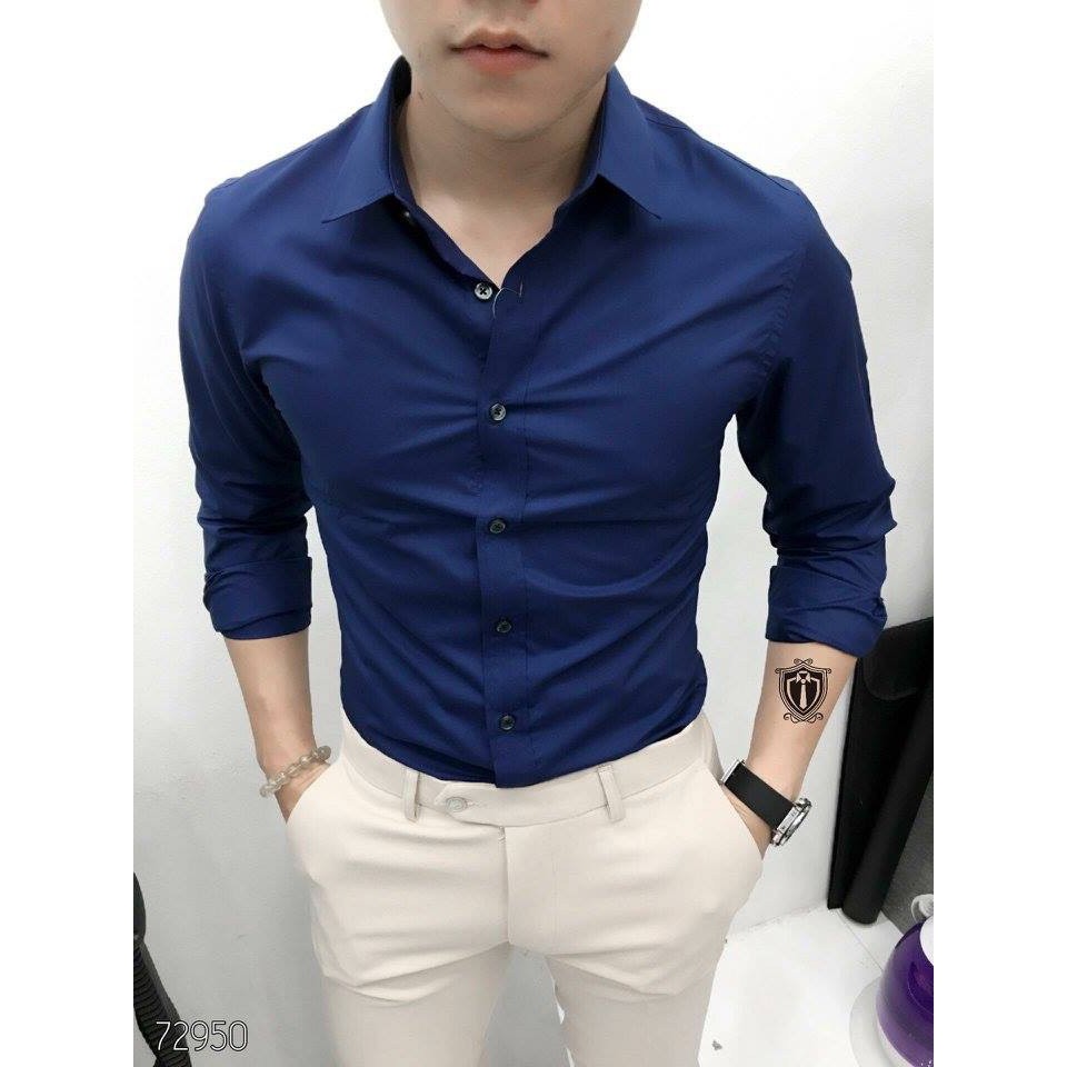 ÁO SƠ MI lụa nến cao cấp gấp hôp.Hàng VNXK.Sang trọng lịch lãm. | BigBuy360 - bigbuy360.vn