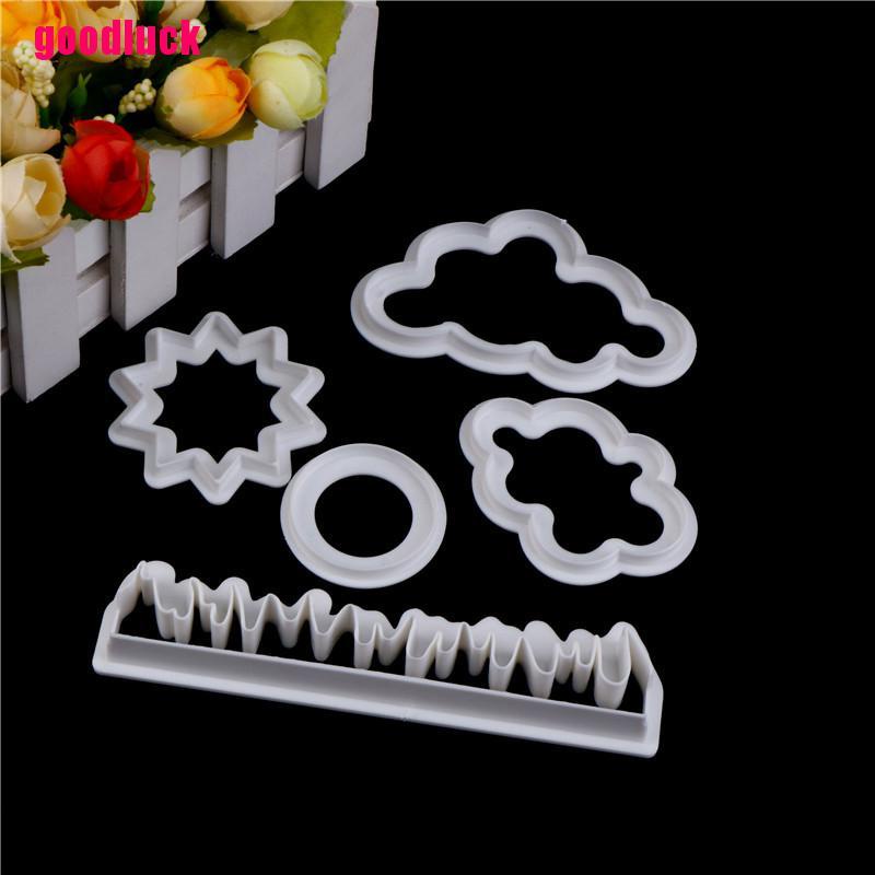 Bộ 5 Khuôn Cắt Bằng Nhựa Hình Mặt Trời / Đám Mây
