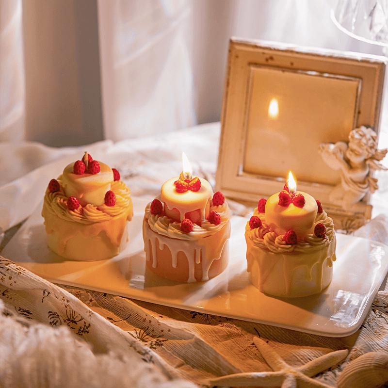 [DOUBLE LILITH]  BÁNH DÂU TÂY NẾN THƠM QUÀ TẶNG GIÁNG SINH/SINH NHẬT/VALENTINE