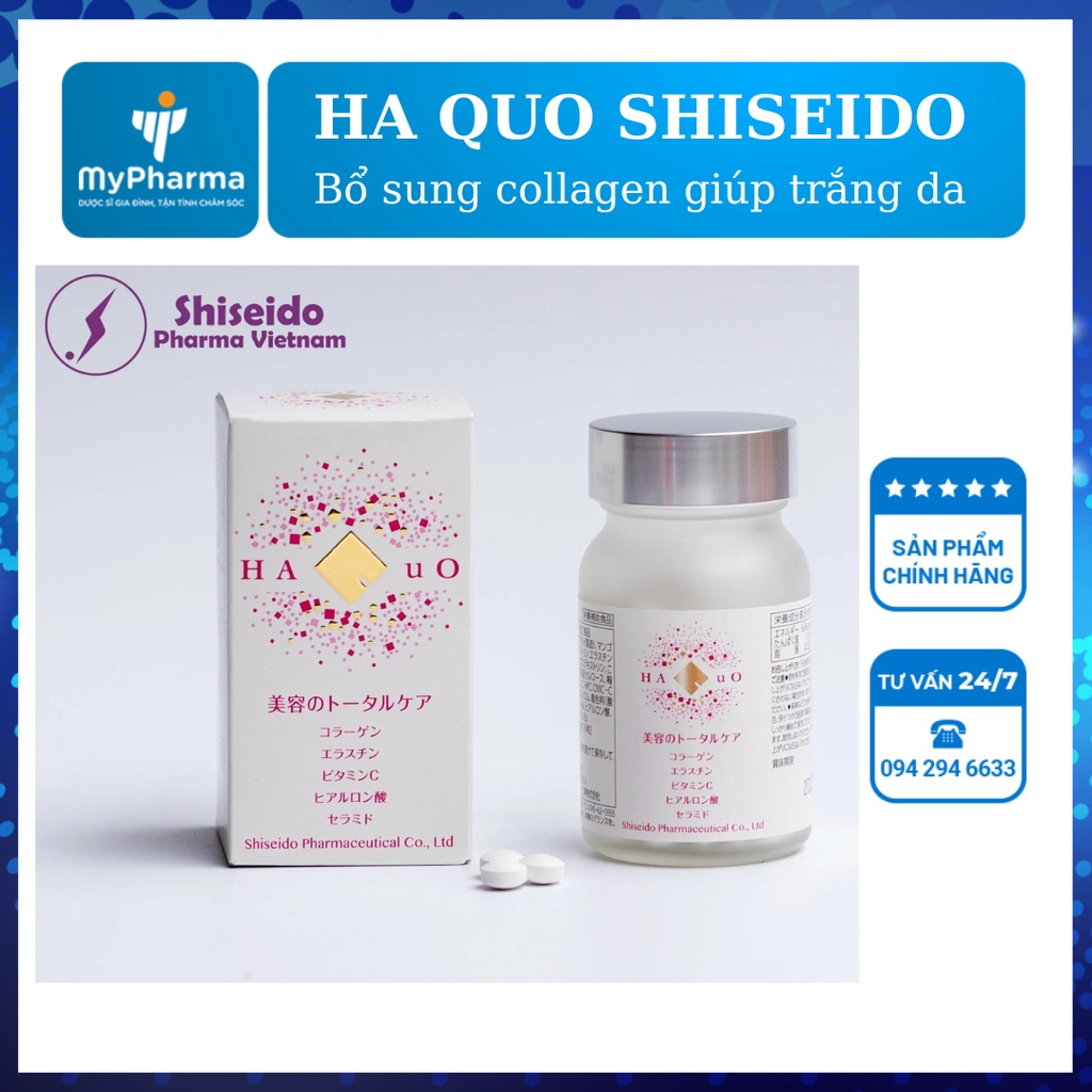 HaQuO Collagen Shiseido Pharma Nhật Bản - Viên uống trắng da, mờ nám
