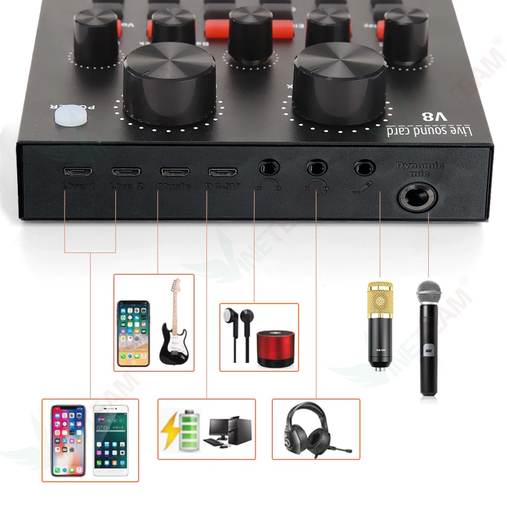 Sound card thu âm V8 có AutoTone Chất Lượng Cao