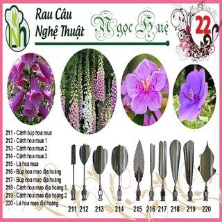 Dụng cụ làm thạch rau câu 3D Ngọc Huệ (bộ số 22 - hoa mua, hoa mao địa đàng)