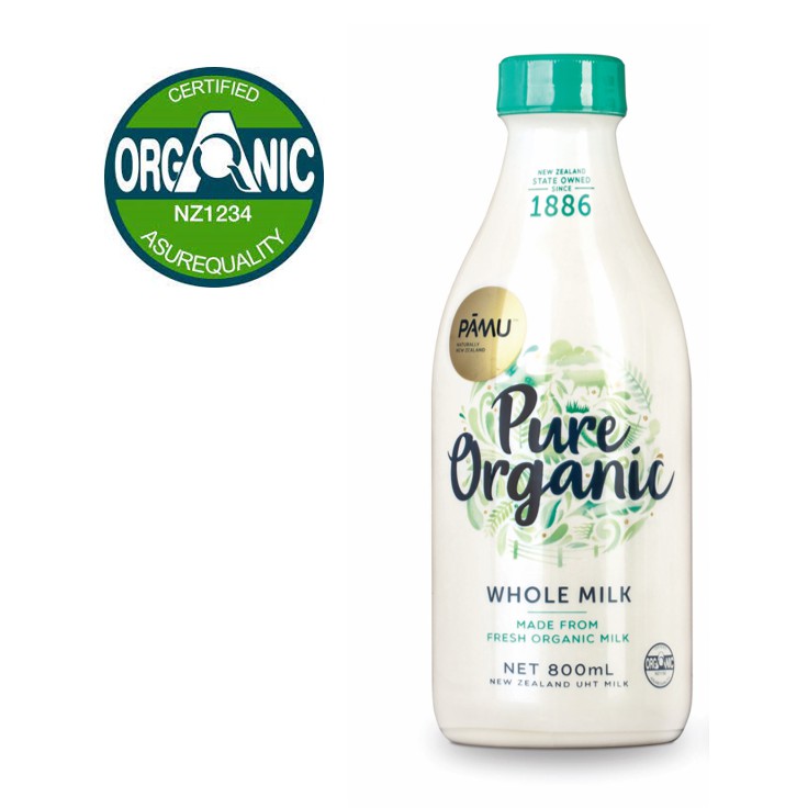 Sữa tươi nguyên chất tiệt trùng Hữu cơ Pamu - Pure Organic 800ml