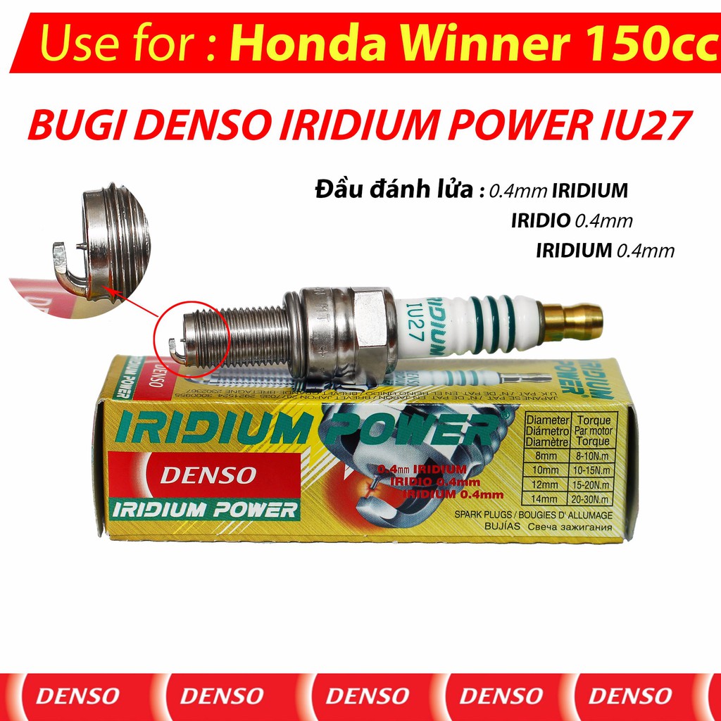 Bugi Denso IU27 - Winner 150, CBR 150, PKL.....