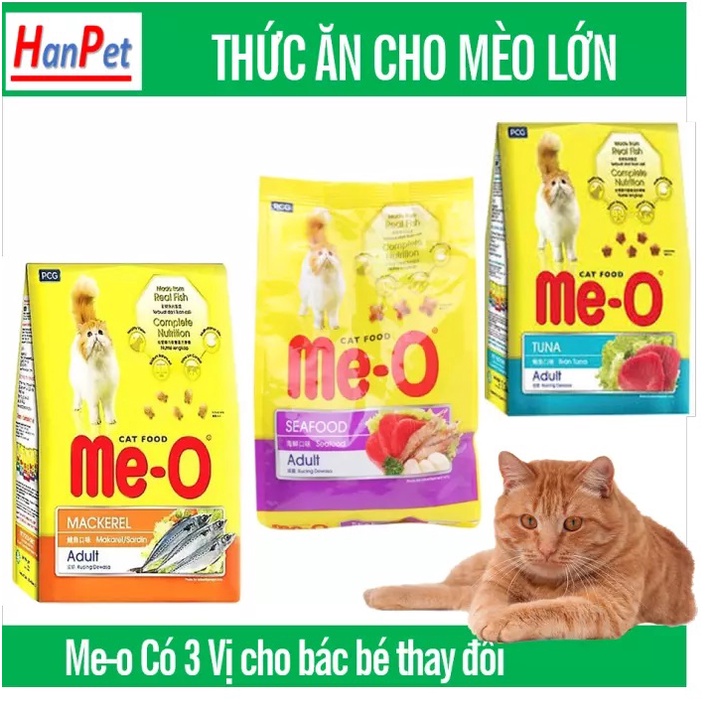 Đồ ăn mèo hạt -Thức ăn viên cho mèo lớn vị thơm ngon ME-O 350gr