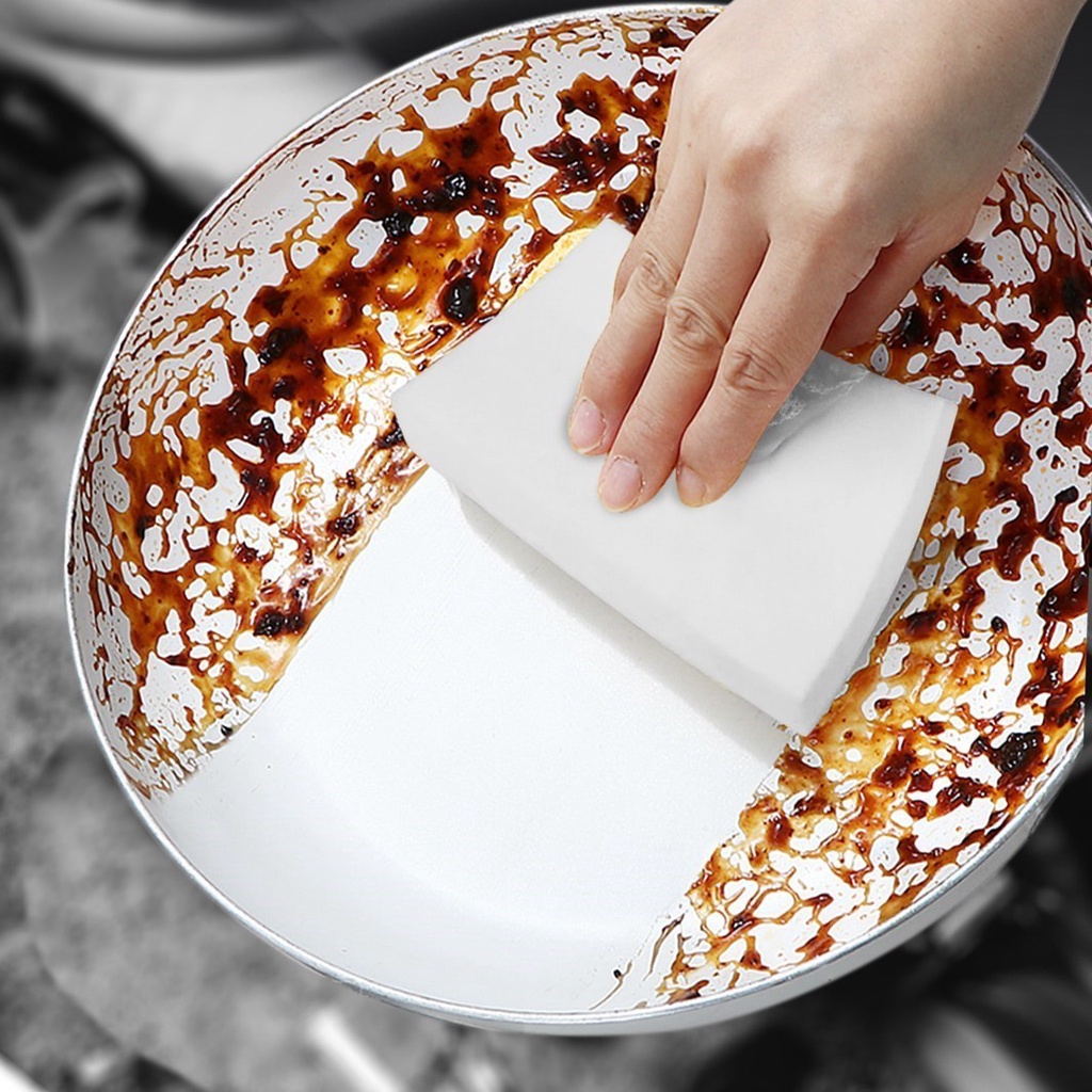 Set 3 Miếng Xốp Trắng Đa Năng 3 Lớp Mềm Cắt Được Dùng Để Vệ Sinh Nhà Bếp/Phòng Tắm