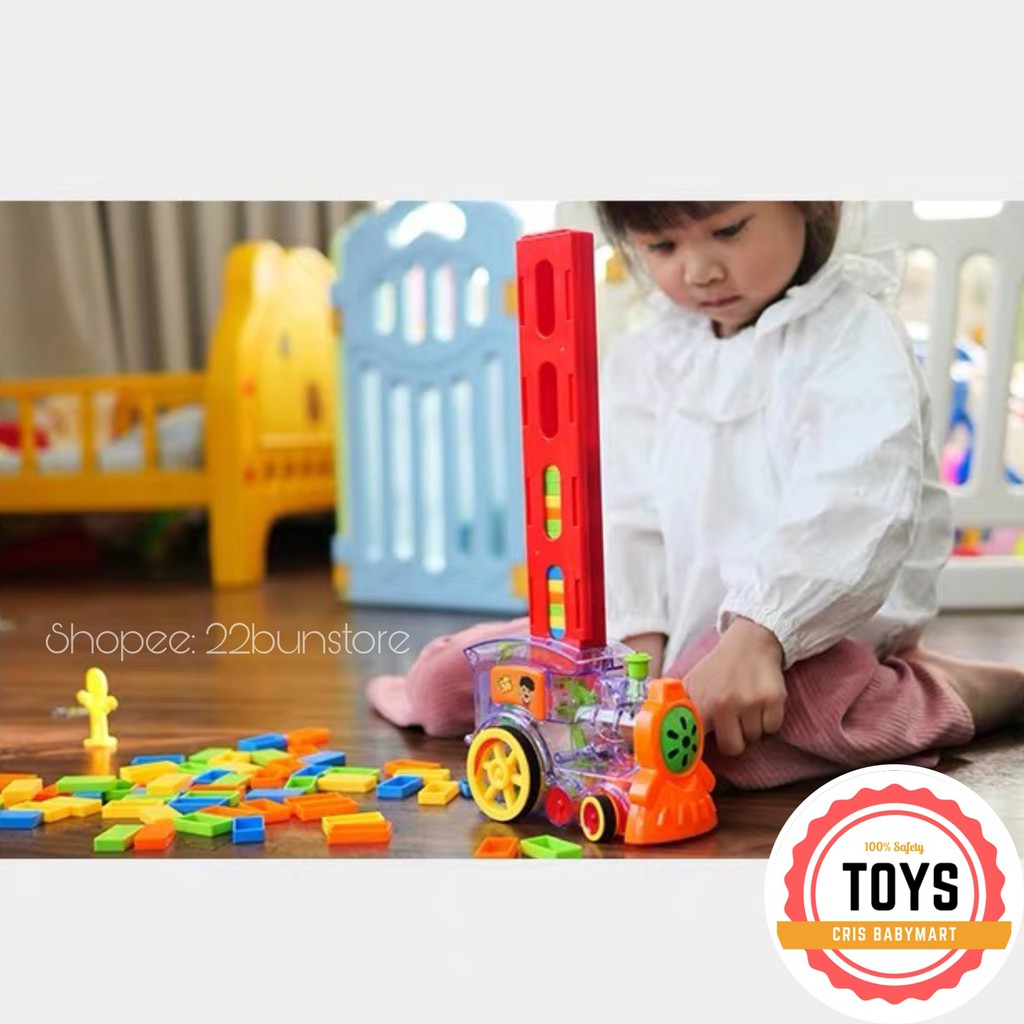 TÀU HỎA XẾP DOMINO TỰ ĐỘNG BÉ THỎA SỨC SÁNG TẠO