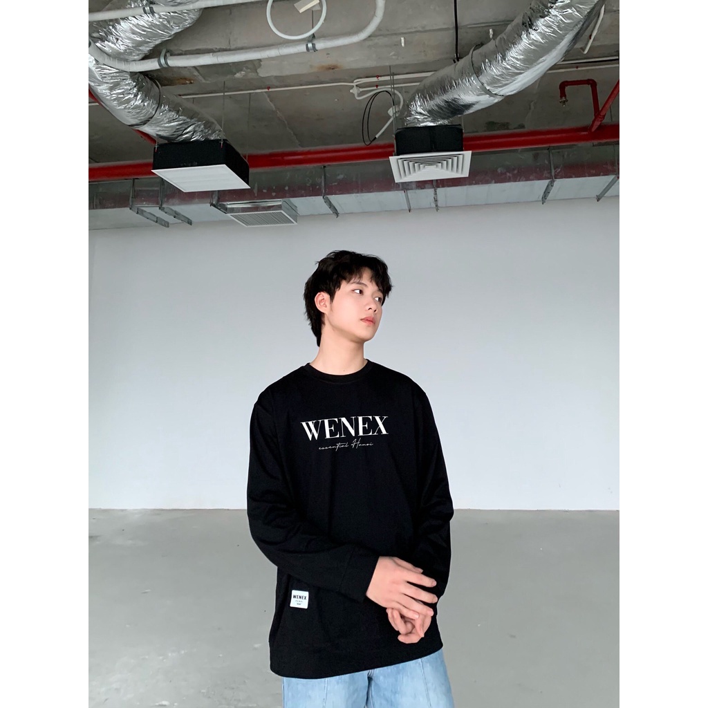 Áo Thun Dài Tay Sweater WENEX Phông Unisex Nam Nữ Cotton Oversize Form Rộng Local Brand Essential Hanoi 2.0