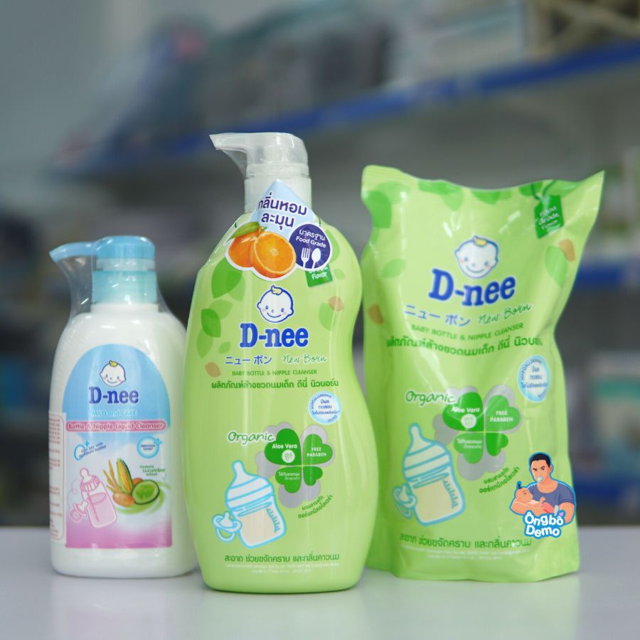 Nước rửa bình sữa Dnee Organic 620ml,600ml,500ml - Ongbodemo