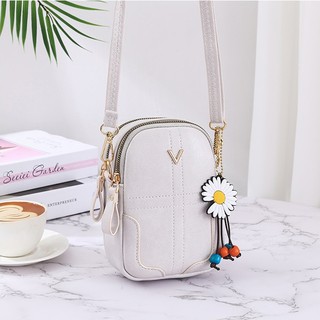 Túi Đeo Chéo Mini Đựng Điện Thoại Thời Trang Da Mềm T26V Màu Trắng