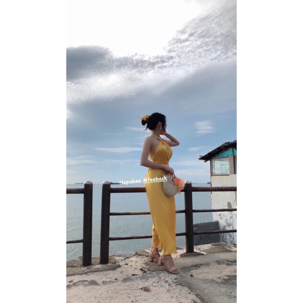 Đầm maxi lụa satin thiết kế Maika dress - đầm đi tiệc thiết kế | BigBuy360 - bigbuy360.vn