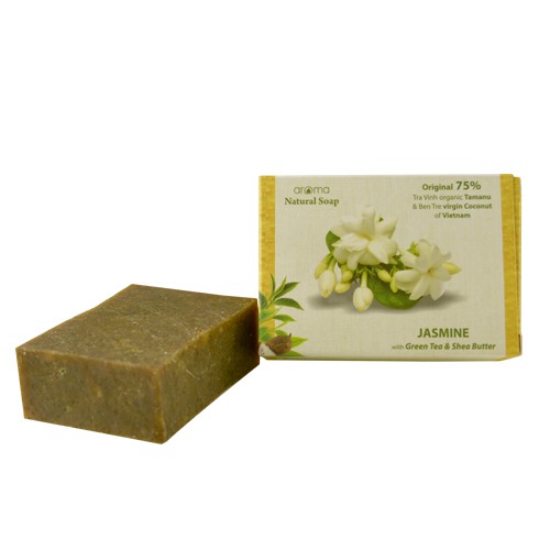 Xà Phòng Tinh Dầu Dưỡng Da Aroma Hoa Lài &amp; Trà Xanh 100gr