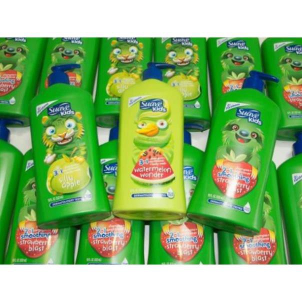 SỮA TẮM GỘI XẢ SUAVE KIDS CHO BÉ 532ML MỸ