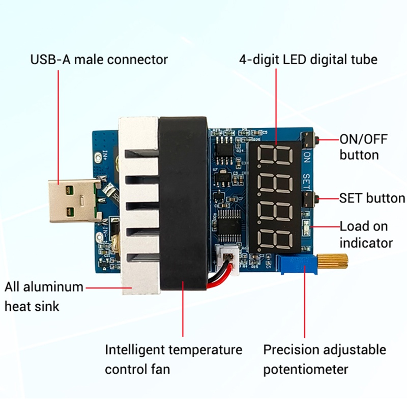 Usb Kiểm Tra Tải Điện Áp Pin Màn Hình Kỹ Thuật Số