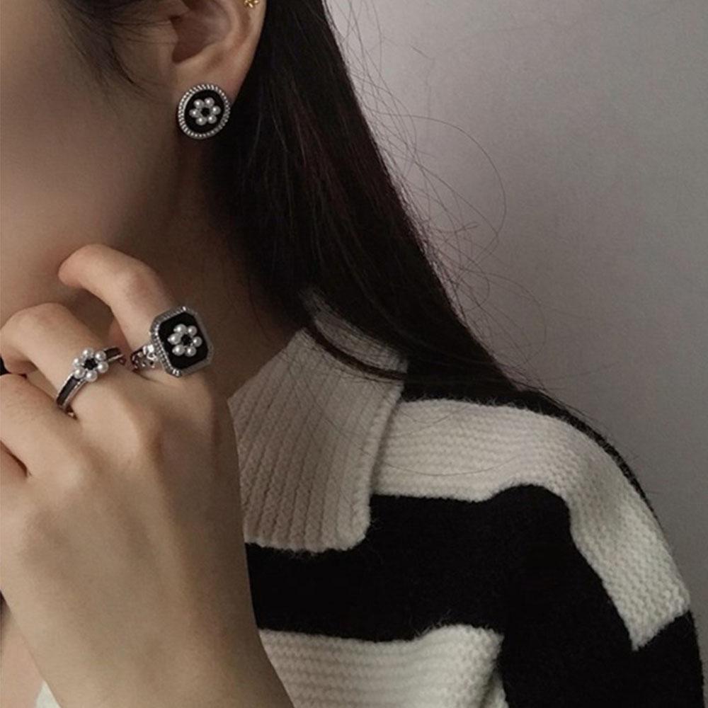 EXPEN Nhẫn Hở Họa Tiết Giọt Nước Dầu Đơn Giản Thời Trang