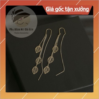 Bông Tai Nữ Hình Lá Dáng Dài Siêu Trẻ Trung