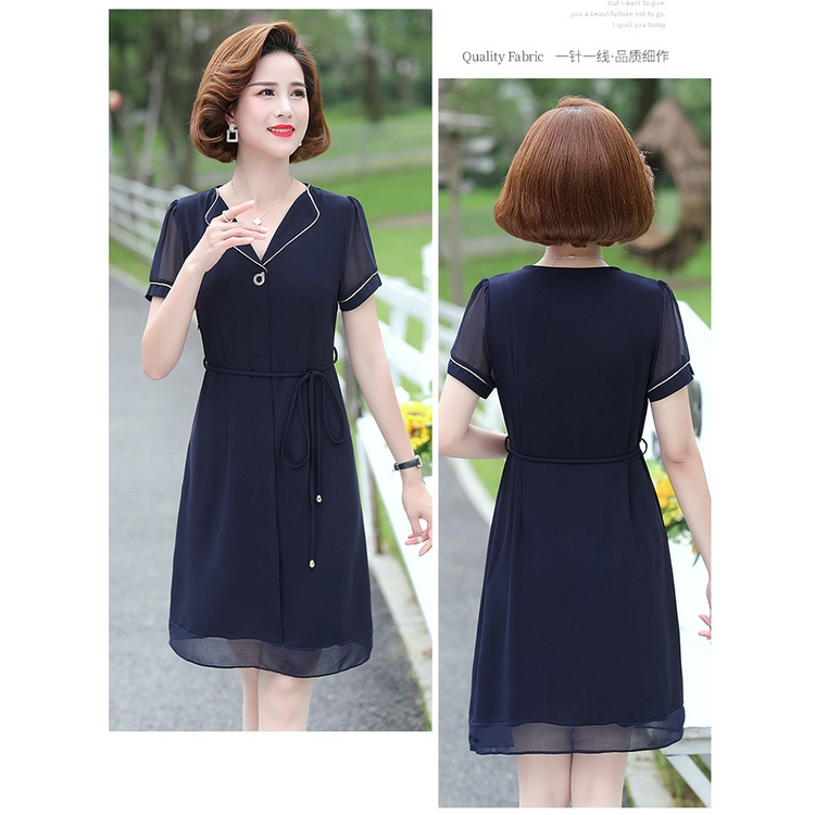 Chân Váy Dài Qua Gối Lưng Cao Thời Trang Mùa Hè Dành Cho Phụ Nữ Trung Niên 2022