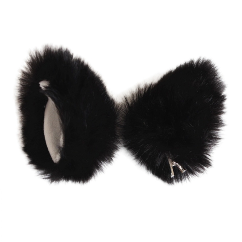 Kẹp Tóc Tai Mèo Phối Lông Nhân Tạo Phong Cách Lolita