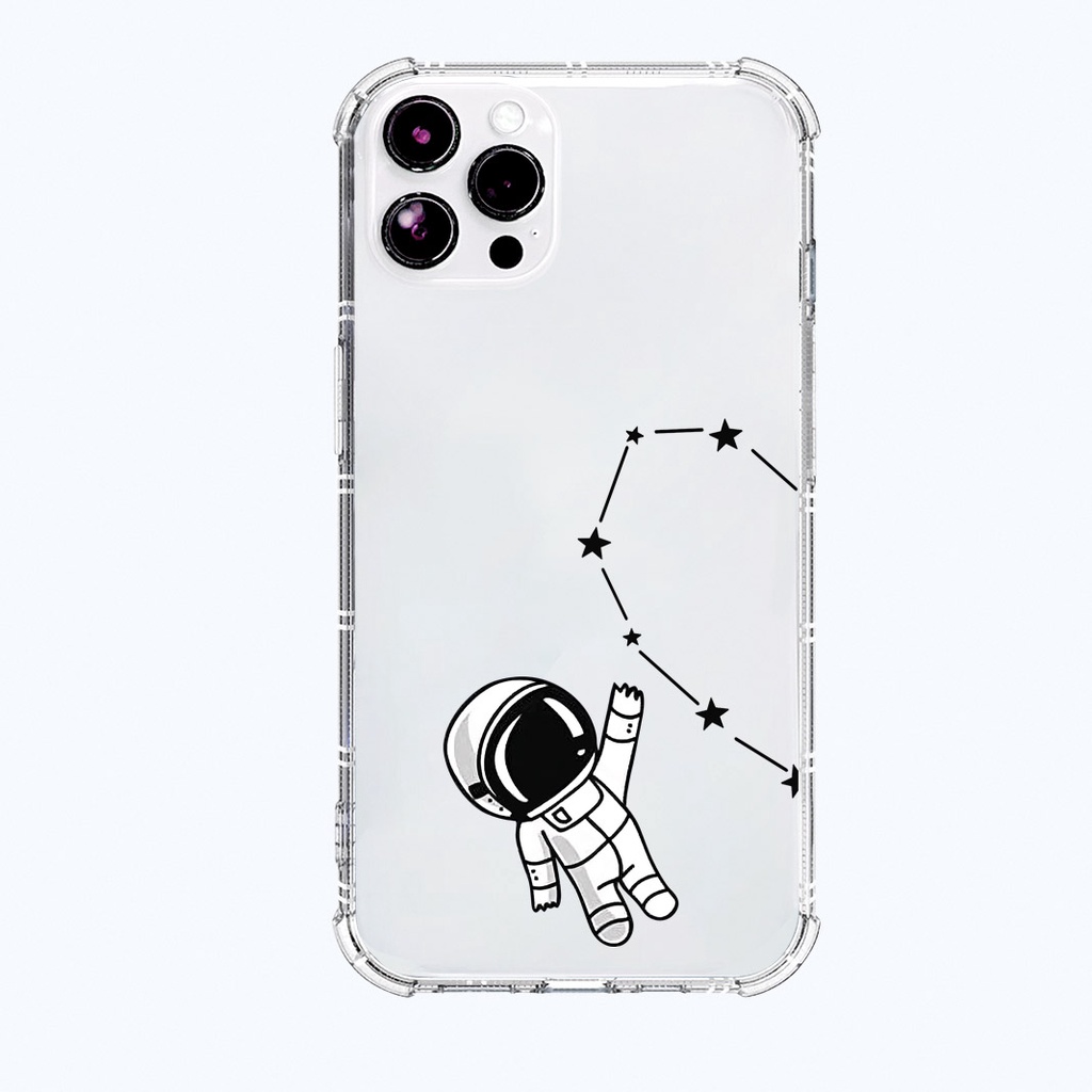 Ốp iphone trong suốt silicon dẻo cặp đôi du hành cho iphone 15 14 13 pro max plus 11 12 pro max mini x r s max 7 8 plus