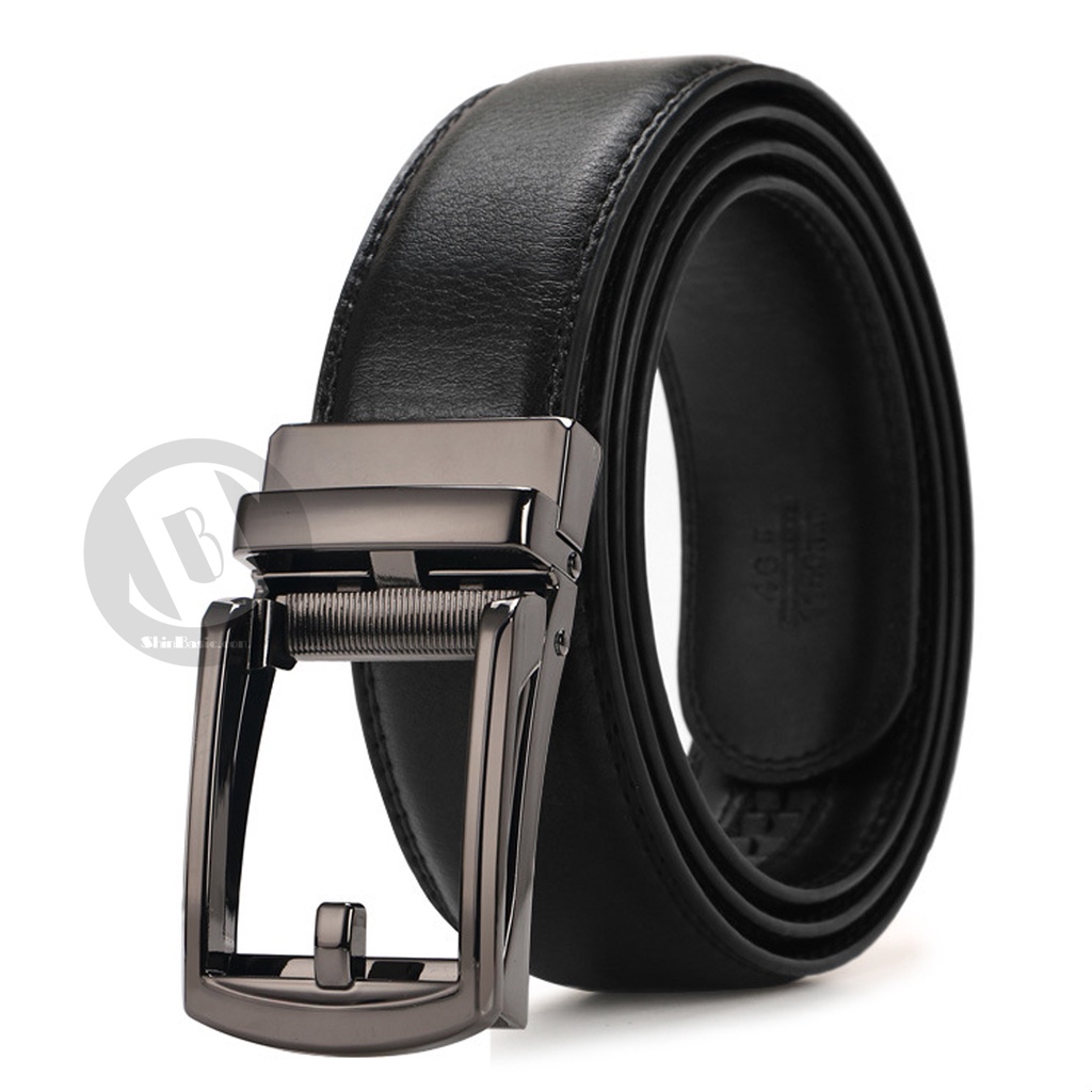 Dây Thắt Lưng, Nịt Nam Da Bò Cao Cấp - ShinBasic, Bảng Khoá Tự Động, Thời Trang Công Sở,  BELTS21BAS09