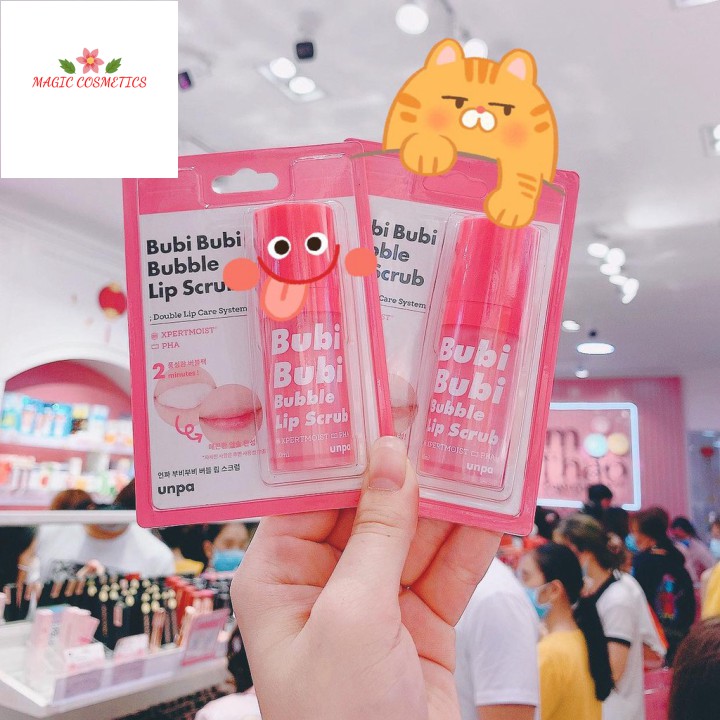 [Mã giảm giá] Gel Sủi Tẩy Tế Bào Chết Siêu Mềm Môi Unpa Bubi Bubi Bubble Lip Scrub ( Mẫu Mới )