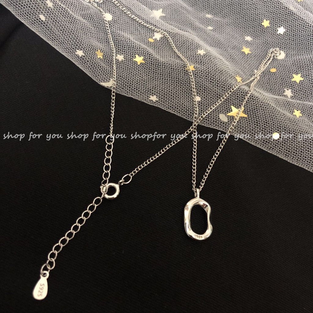 Vòng cổ Mặt oval Phong Cách Hàn Quốc Thời Trang Cho Nữ