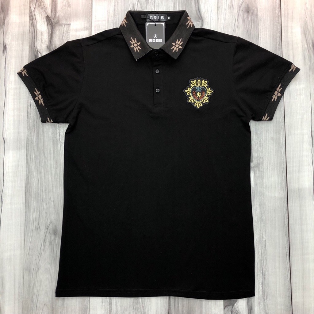 Áo Polo Nam Cổ Bẻ LoGo Thêu 2 màu Đen Trắng 𝑪𝒉𝒂̂́𝒕 𝒄𝒐𝒕𝒕𝒐𝒏 100%