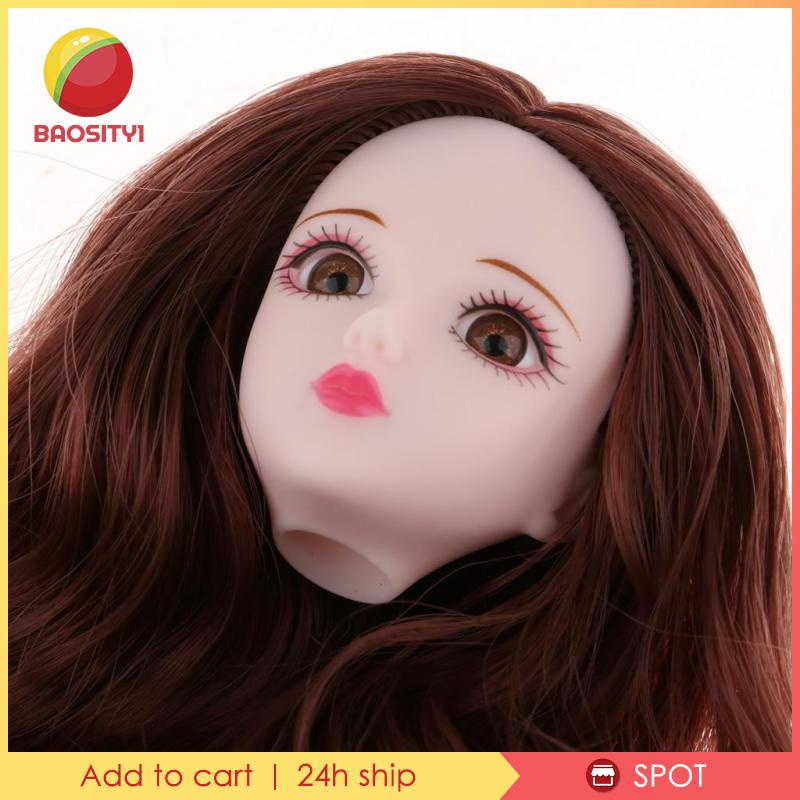 [Baosity1] Đầu Búp Bê Khớp Nối Với Tóc Giả Xoăn Tùy Chỉnh Cho Búp Bê BJD
