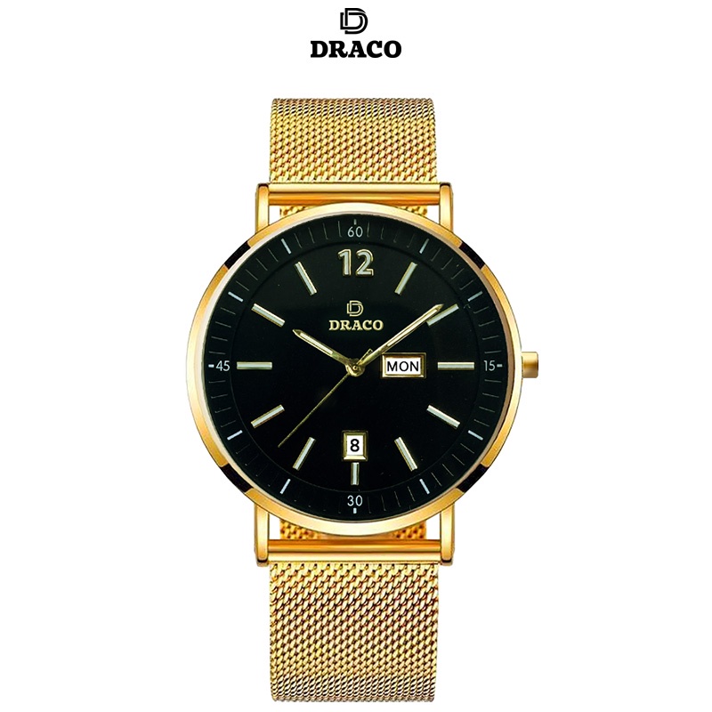 Đồng hồ nam cao cấp DRACO d21-st01 &quot;the first boy&quot; VÀNG ĐEN
