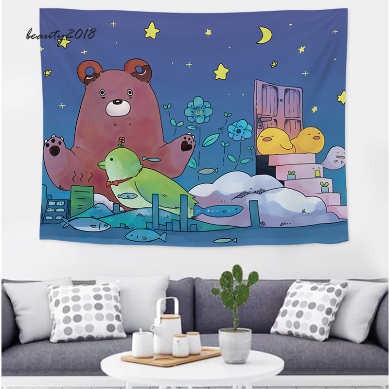 Thảm Treo Tường Phong Cách Hoạt Hình Trang Trí Phòng Ngủ | BigBuy360 - bigbuy360.vn