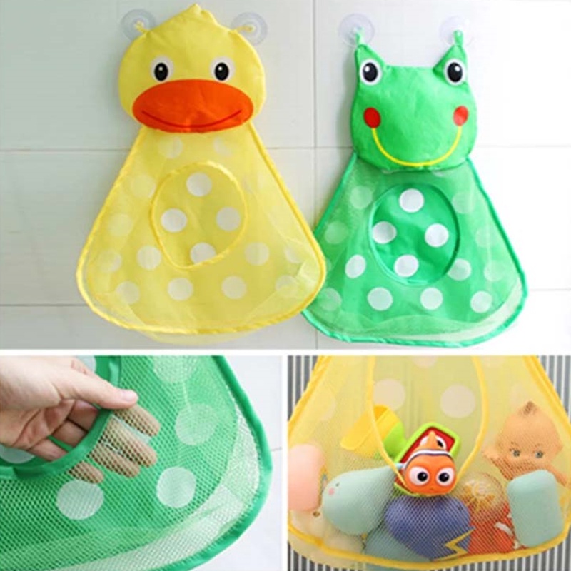Túi Lưới Đựng Đồ Chơi Đa Năng Chống Nước Sức Chứa Lớn Họa Tiết Hoạt Hình Cho Bé
