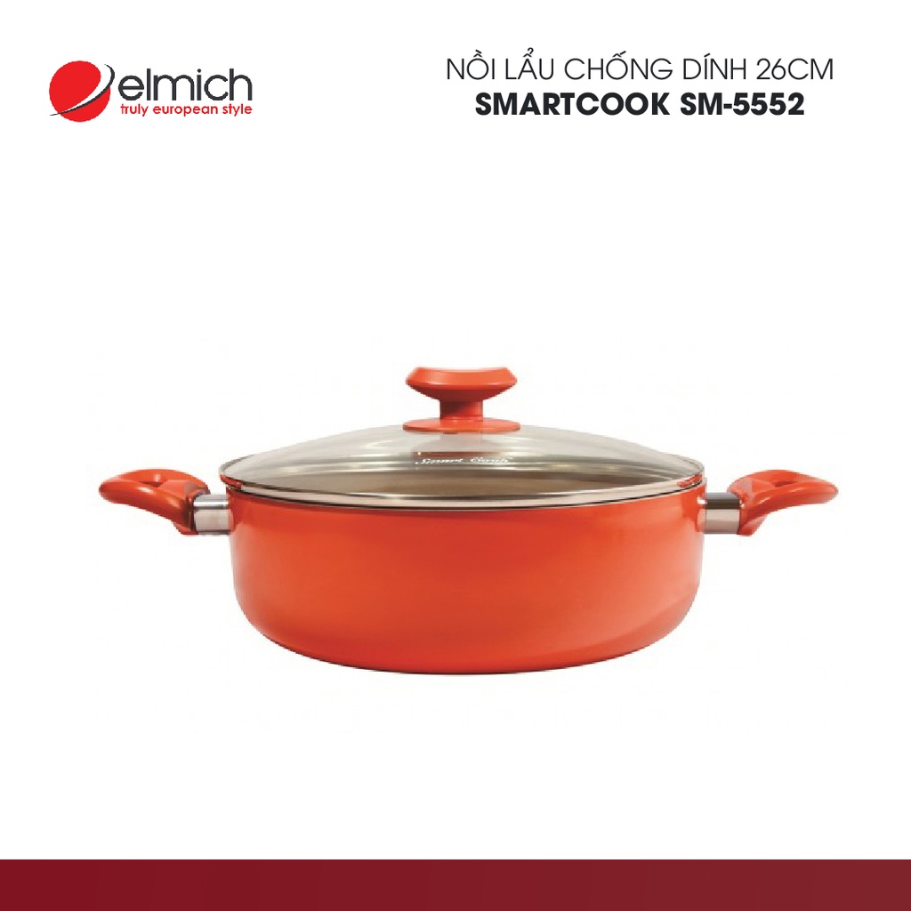 Nồi lẩu chống dính Smartcook SM-5552 26cm | Hàng Chính Hãng | 2355552