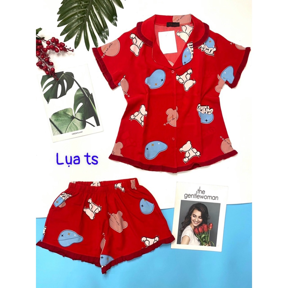 Set bộ đùi lụa pijama mặc nhà