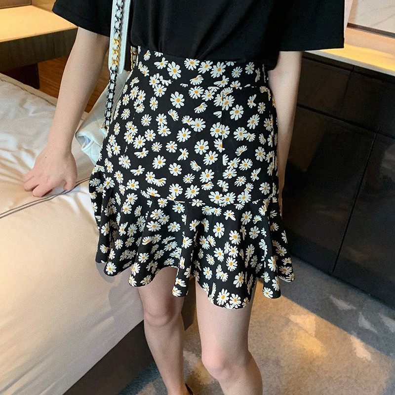 [Baywellfashion]Women Daisy Print Skirts Floral High Waist Skirt | BigBuy360 - bigbuy360.vn