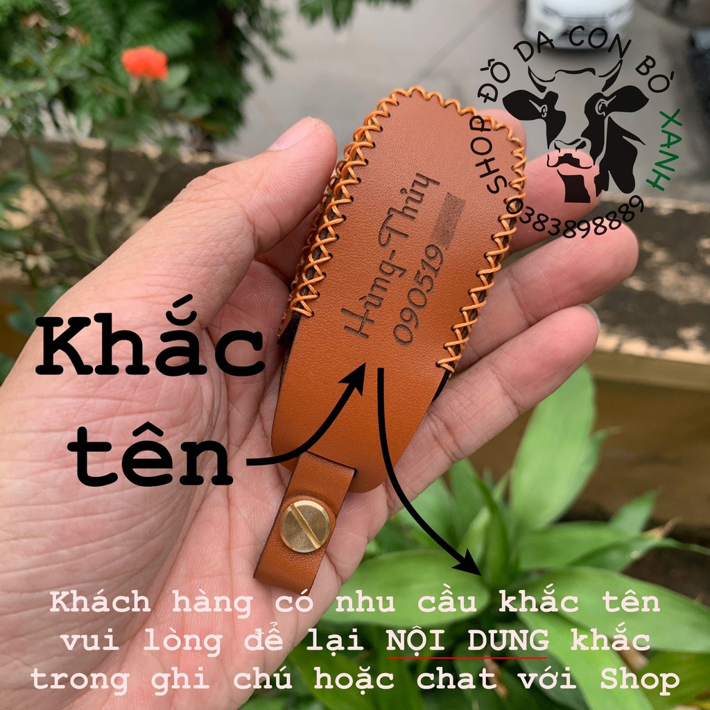 Bao da chìa khoá Mercedes handmade da thật, bao da chìa khoá Mec (dòng mới 2019) 002