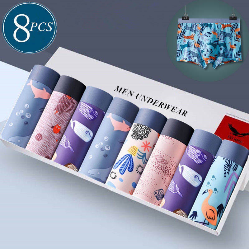 Set 8 Quần Lót Boxer Thời Trang Cho Nam