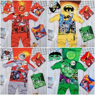 Quần áo trẻ em siêu nhân in 3D kèm choàng SAMKIDS