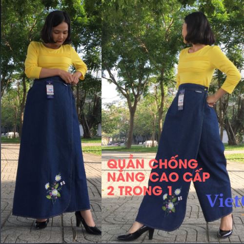 Quần Chống Nắng Jean thông minh tiện lợi vải dày (Dạng quần và váy)