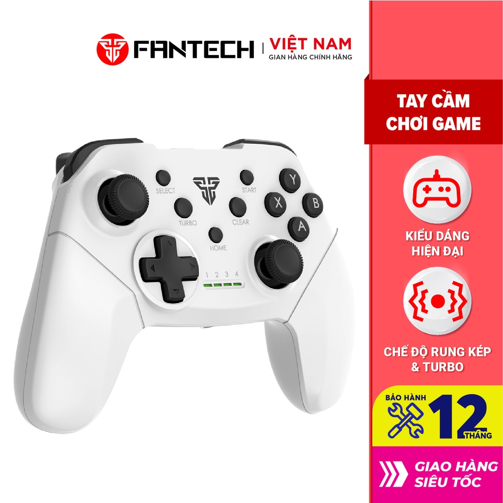 Tay Cầm Chơi Game Không Dây Fantech SHOOTER II WGP13 Dùng Được Cho PC,Console, Smart TV... 4 Chế Độ Từng Thể Loại Game