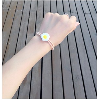[Giá tốt] Dây thun cột tóc hình trứng ốp la dễ thương (5 màu)