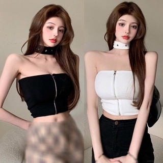 Áo ống ôm dáng phối cổ gợi cảm cho nữ