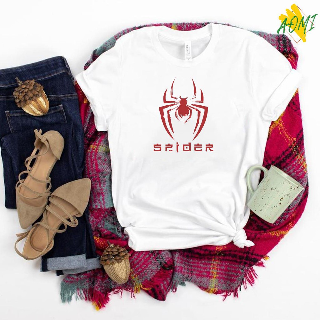 ÁO THUN UNISEX AOMI RED SPIDER NHỆN ĐỎ TAY NGẮN TAY LỠ NAM NỮ CHẤT VẢI LOẠI MỘT