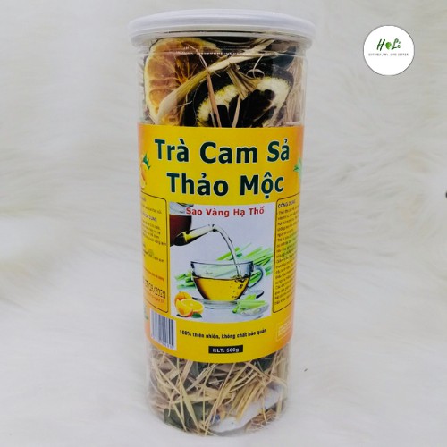 Trà cam sả lá dứa thảo mộc khô thơm ngon 100g