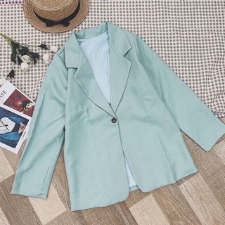 ÁO BLAZER XANH MINT