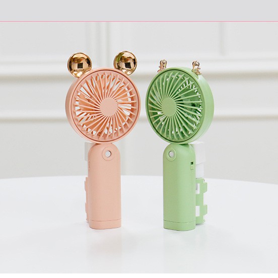 Quạt mini cầm tay phun sương cực mát hình Tai gấu - Ốc sên chính hãng Meilishuang | BigBuy360 - bigbuy360.vn