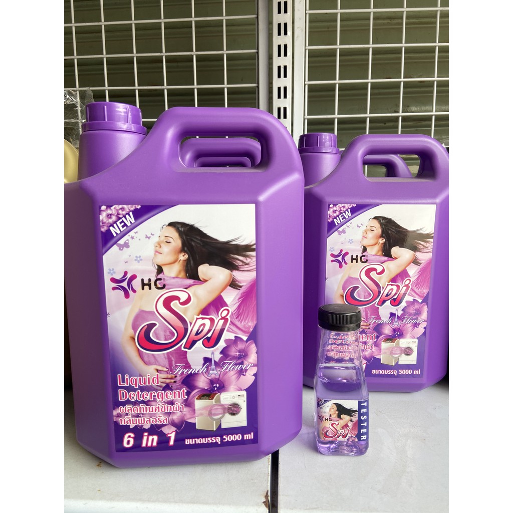 Nước giặt xả Spj 6in1 5lit Thái Lan -HƯƠNG NƯỚC HOA PHÁP