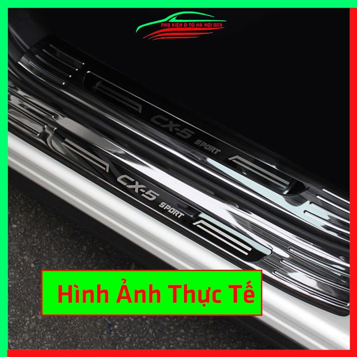Ốp bậc cửa nẹp bước chân TITAN ô tô Mazda CX5 CX-5 2018-2023 chống trầy bảo vệ xe