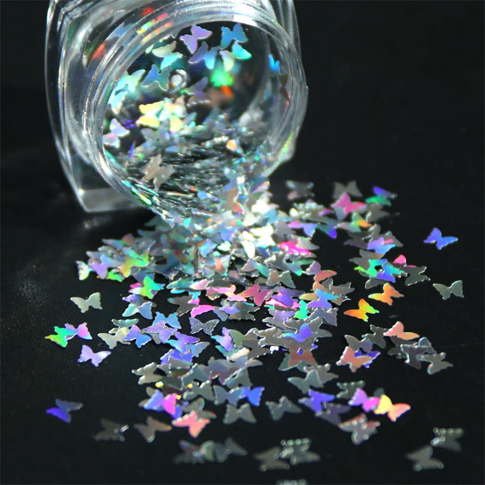 SUSHEN 1Box 3D DIY Holographic Manicure Decor Sequins Fashion Beauty Luminous Art Nail Flakes