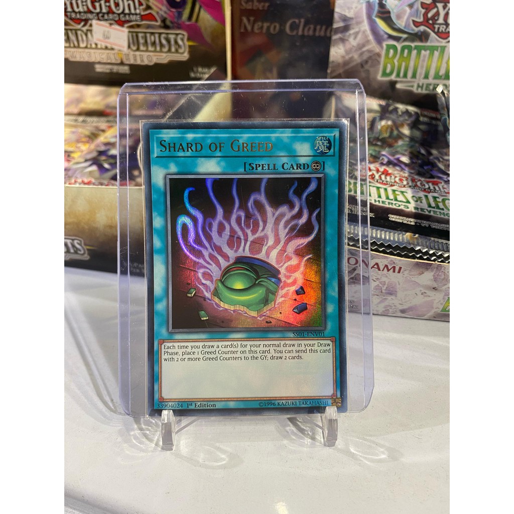 Lá bài thẻ bài Yugioh Shard of Greed - Ultra Rare - Tặng bọc bài nhựa bảo quản