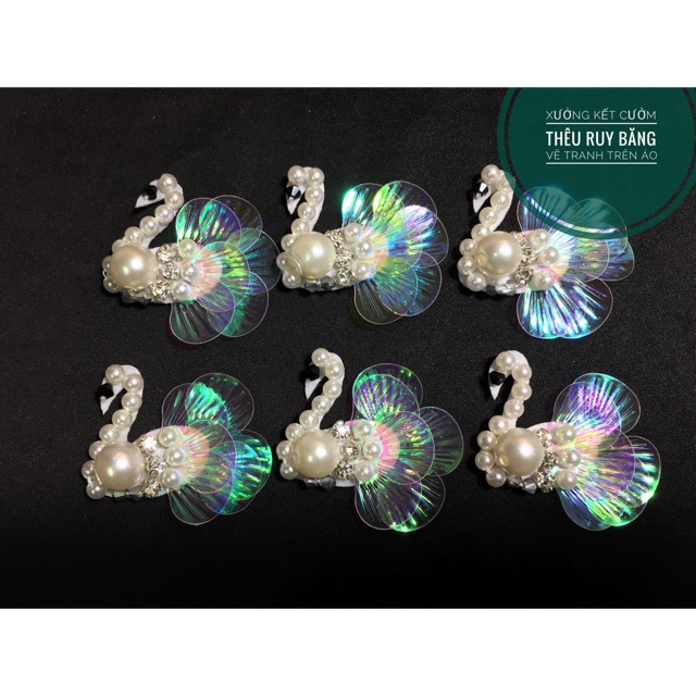 Sticker hình thiên nga, phụ kiện trang trí thời trang và hanmade